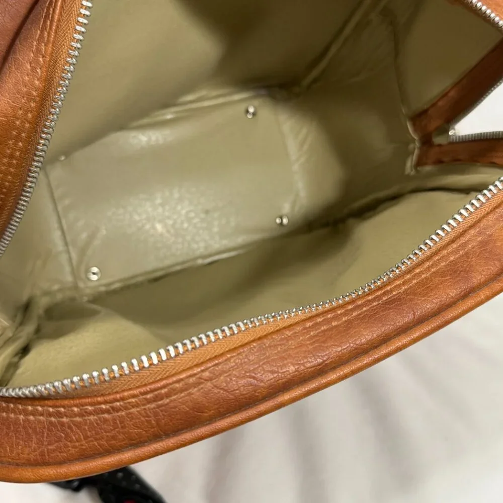 Samsonite VTG Brown Leather Crossbody Messenger Bag Adjustable Strap